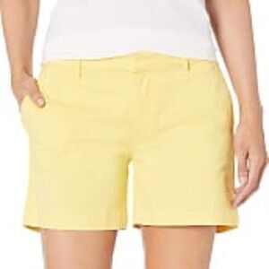 Tommy Hilfiger Lemon Yellow Cotton Chino Shorts 8